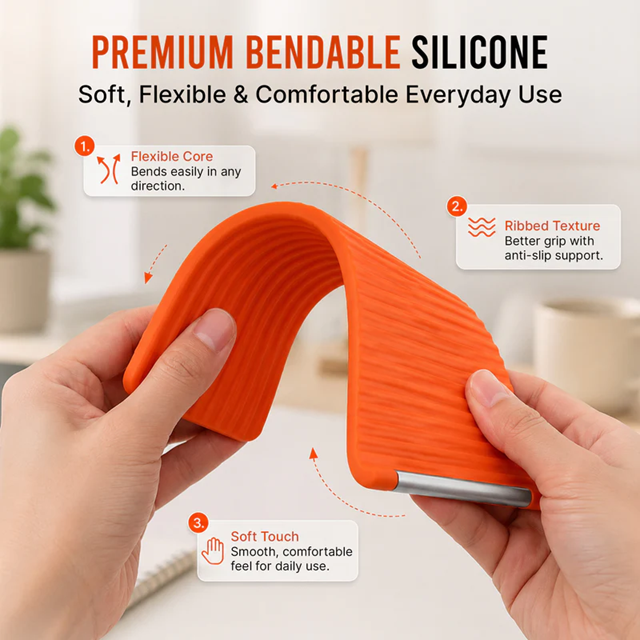 X9X® Flexible Silicone Phone Stand — Foldable, Rollable & Travel-Ready