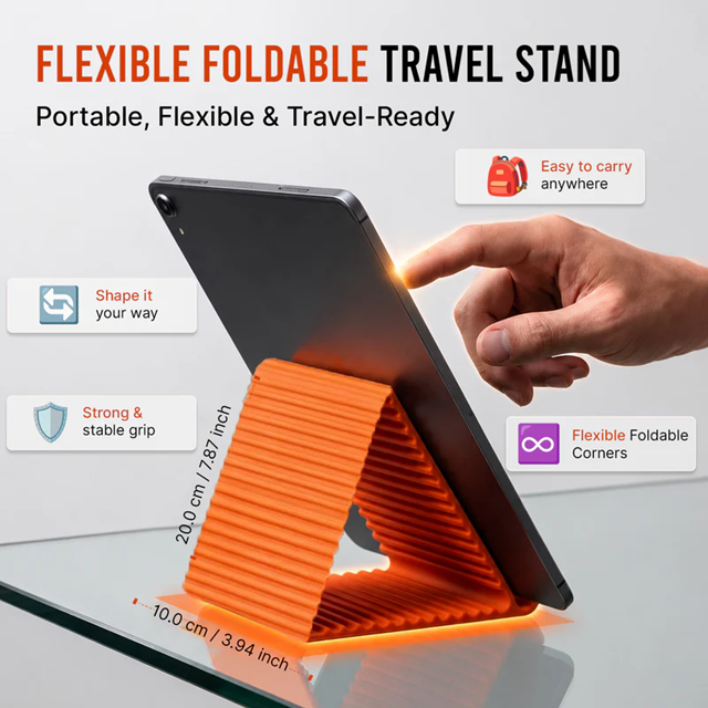 X9X® Flexible Silicone Phone Stand — Foldable, Rollable & Travel-Ready