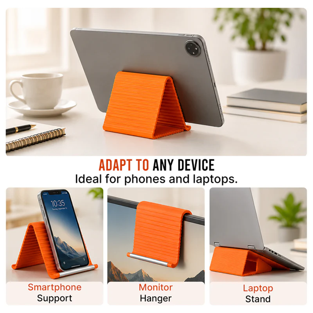 X9X® Flexible Silicone Phone Stand — Foldable, Rollable & Travel-Ready