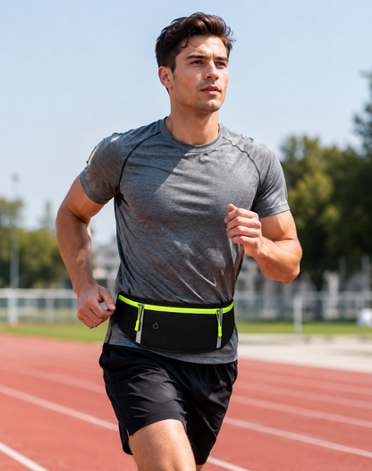 X9X® Luxury Slim Running Belt for Men & Women | Ultra-Light Waist Pack & Phone Holder | Water-Resistant Runners Fanny Pack for Gym, Jogging & Travel