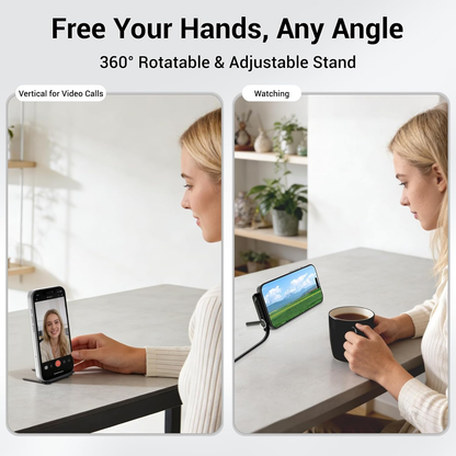 X9X® Type C 9 A 0 m 240W USB-C Fast Charging Foldable Mobile Stand with Portable Keychain