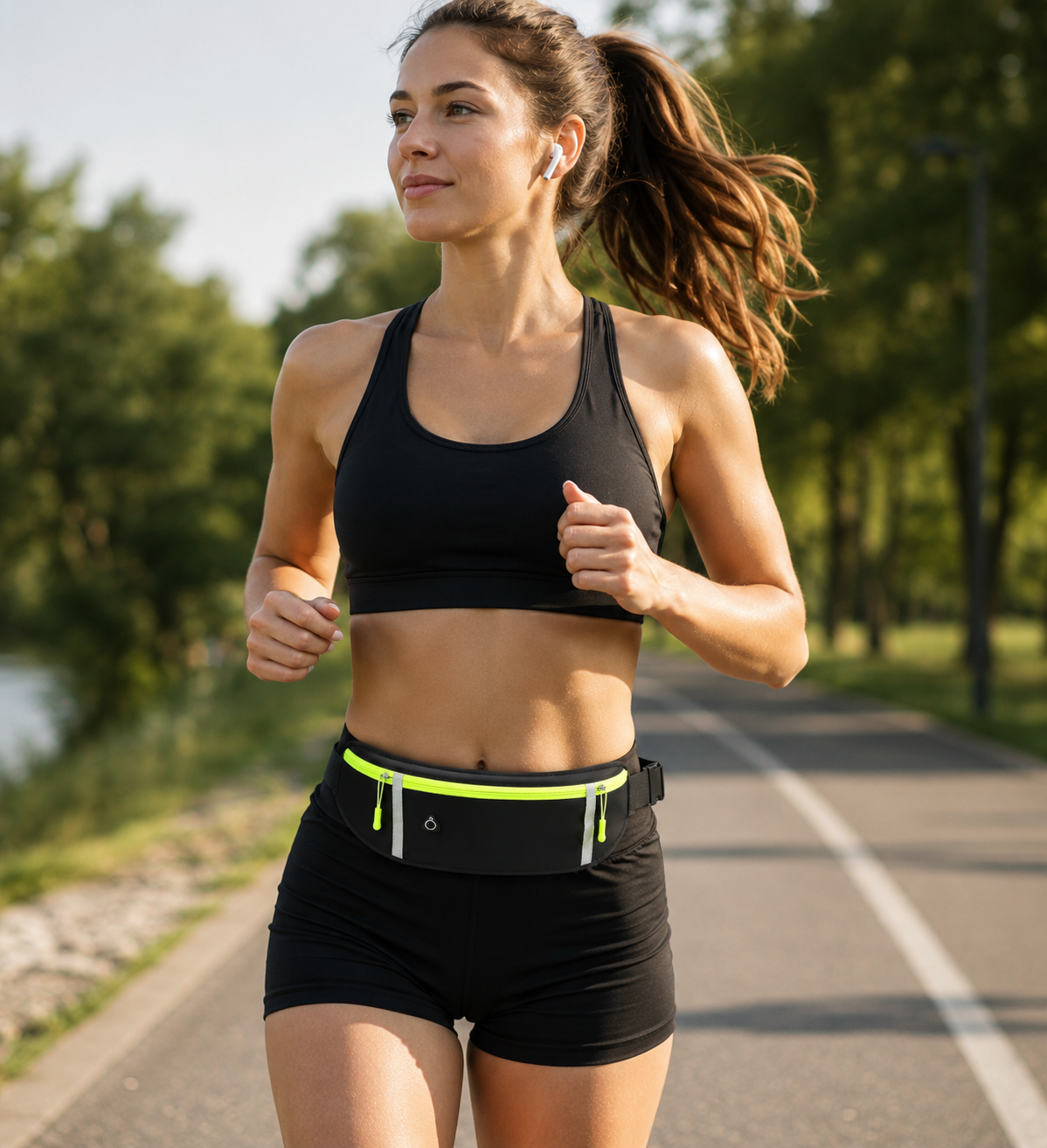 X9X® Luxury Slim Running Belt for Men & Women | Ultra-Light Waist Pack & Phone Holder | Water-Resistant Runners Fanny Pack for Gym, Jogging & Travel