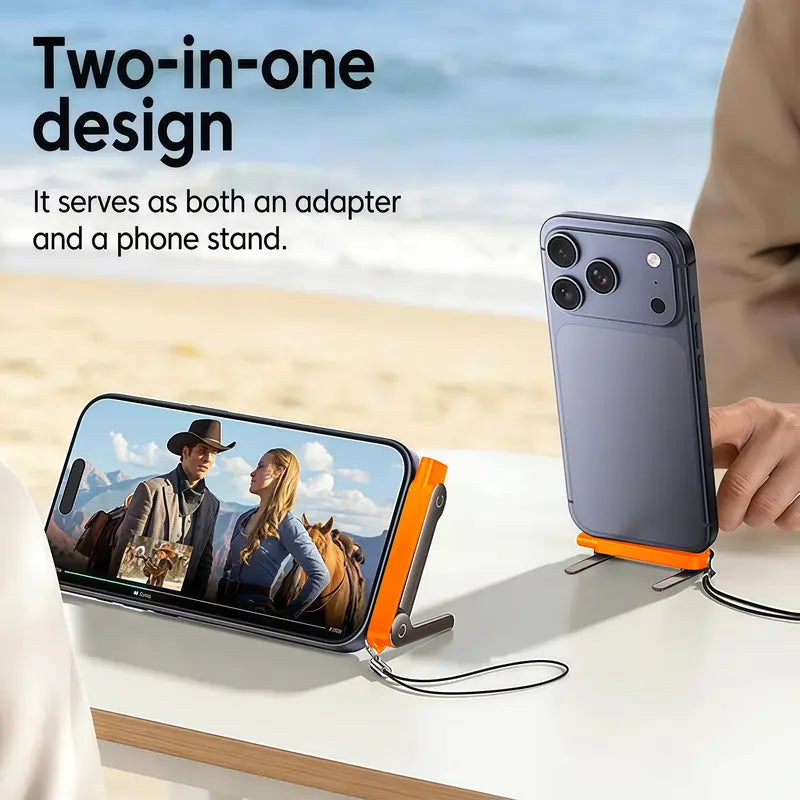 X9X® Super Flexible Type-C Charging Adaptor (Metal) with Folding Stand for Mobile Phones