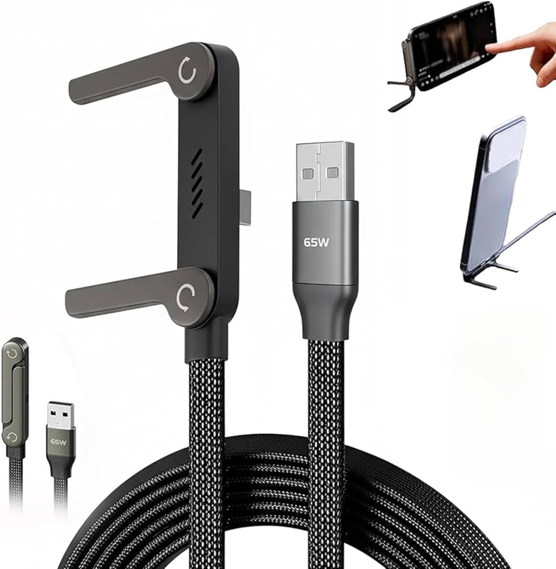 X9X® Premium Super Fast 240W Charging & Data Cable With Stand