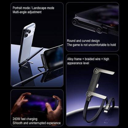 X9X® Premium Super Fast 240W Charging & Data Cable With Stand