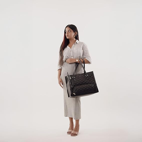 X9X® 3 in 1 Women Tote Bag | Stylish Handbag Set with Insulated Lunch Compartment & Purse