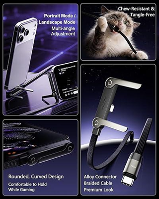 X9X® Premium Super Fast 240W Charging & Data Cable With Stand