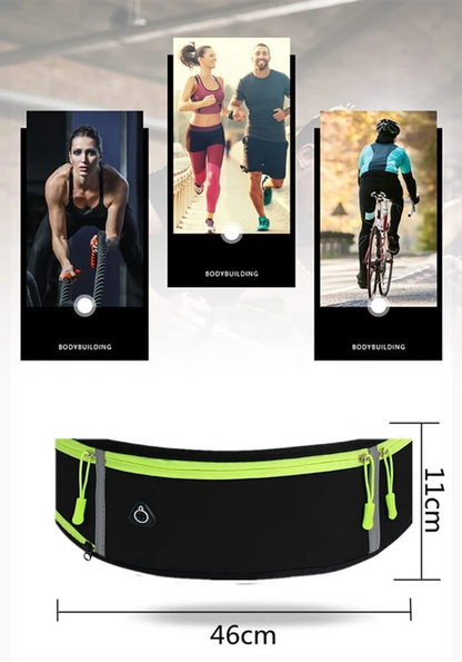 X9X® Luxury Slim Running Belt for Men & Women | Ultra-Light Waist Pack & Phone Holder | Water-Resistant Runners Fanny Pack for Gym, Jogging & Travel