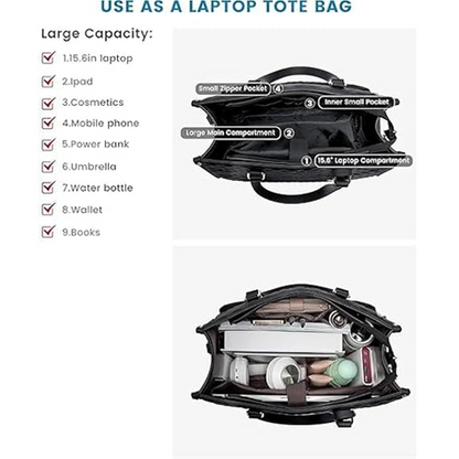 X9X® 3 in 1 Women Tote Bag | Stylish Handbag Set with Insulated Lunch Compartment & Purse
