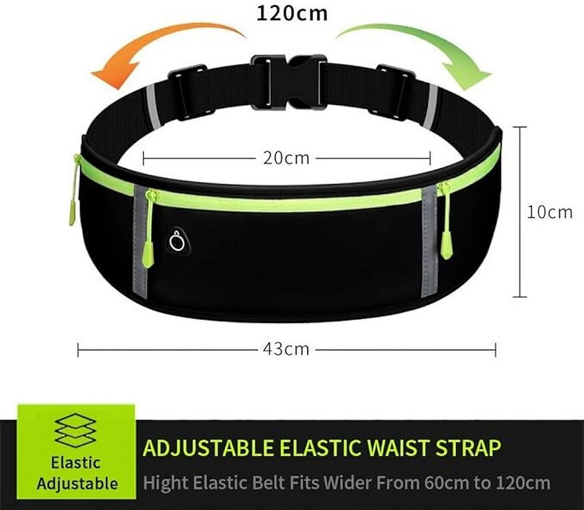 X9X® Luxury Slim Running Belt for Men & Women | Ultra-Light Waist Pack & Phone Holder | Water-Resistant Runners Fanny Pack for Gym, Jogging & Travel