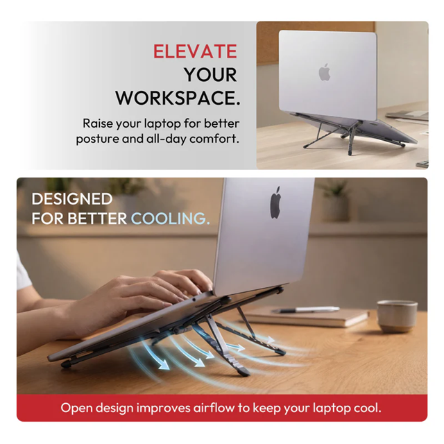 X9X® 3-in-1 360° MagLock Stand - Laptop Riser, Phone & Tablet Stand
