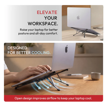 X9X® 3-in-1 360° MagLock Stand - Laptop Riser, Phone & Tablet Stand
