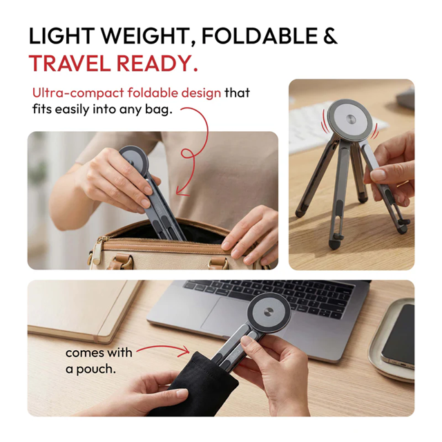 X9X® 3-in-1 360° MagLock Stand - Laptop Riser, Phone & Tablet Stand