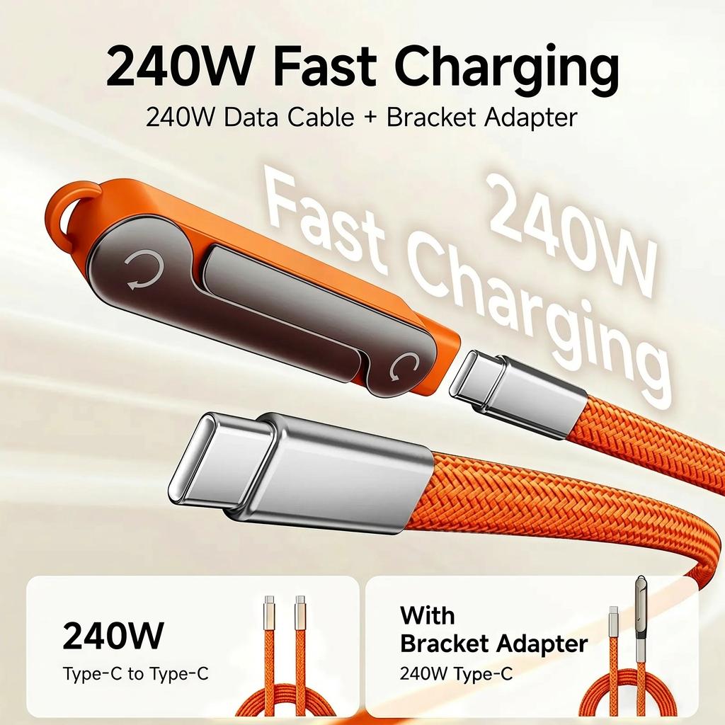 X9X® Super Flexible Type-C Charging Adaptor (Metal) with Folding Stand for Mobile Phones